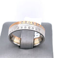 14k Rose White Gold 0.35 CT Diamond Men's Band, 7.8gm, Size 10