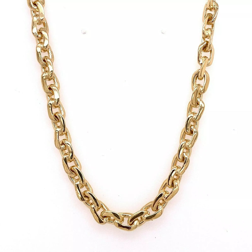14k Yellow Gold Fancy Link Chain Necklace, 53.7gm, 24", S108133