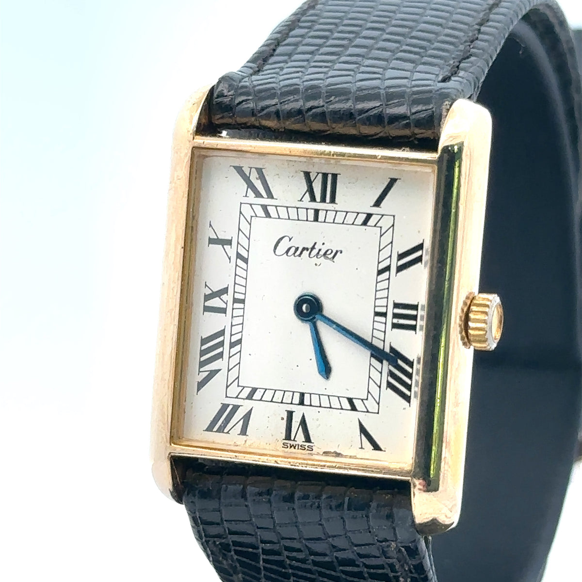 Cartier tank Vermeil manual wind watch Quartz, 18k Yellow Gold electroplated ID-296018152256