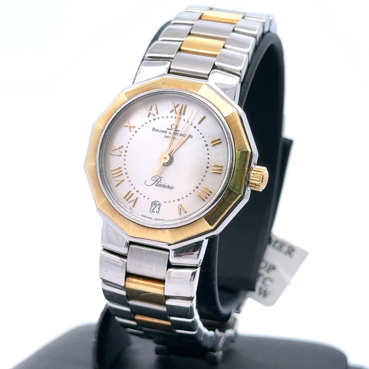 Baume And Mercier Riviera 28mm, 18k Gold & stainless Steel & pre owned Watch