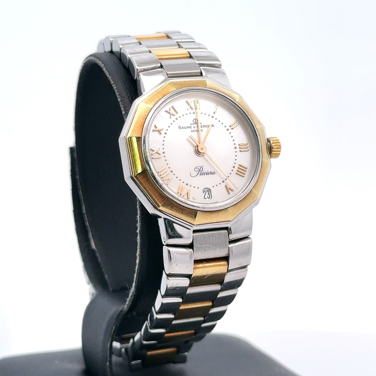 Baume And Mercier Riviera 28mm, 18k Gold & stainless Steel & pre owned Watch