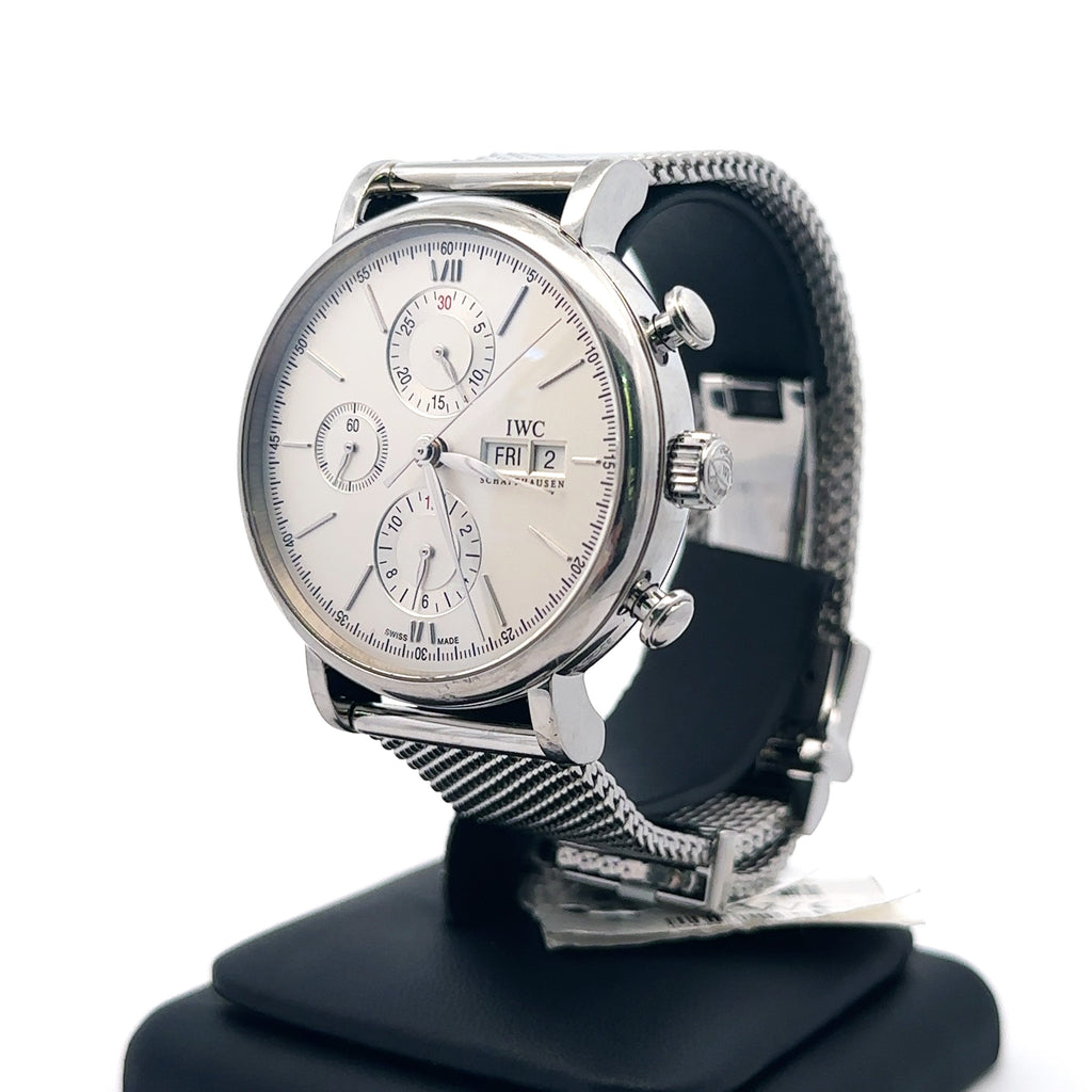 IWC Portofino Chrono Automatic 42 mm Watch - Silver Dial IW391009 Pre Owned