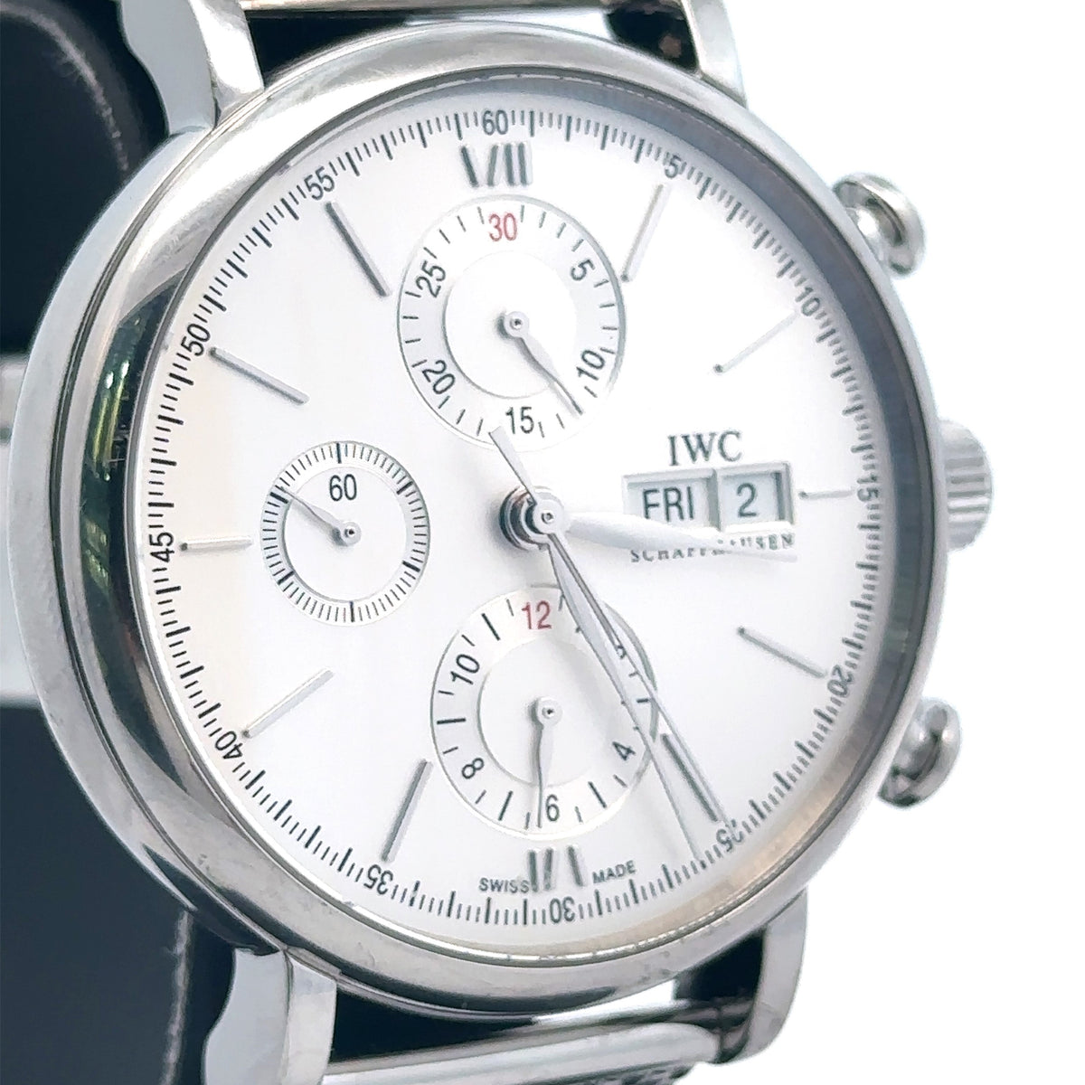 IWC Portofino Chrono Automatic 42 mm Watch - Silver Dial IW391009 Pre Owned