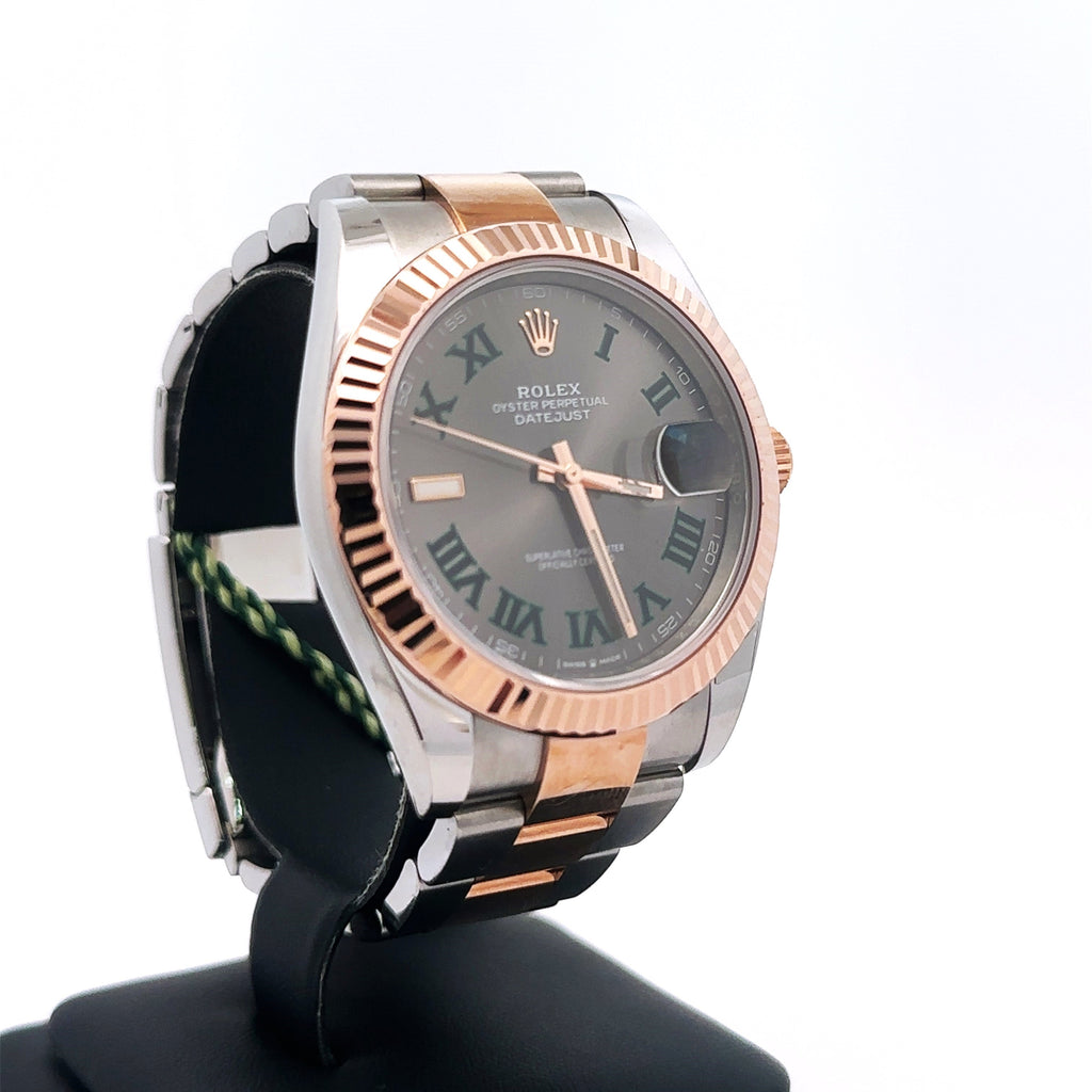 Pre-Owned Rolex Datejust 41mm 2 Tone 18k Rose Gold Watch 126331 Fluted Bezel Philadelphia