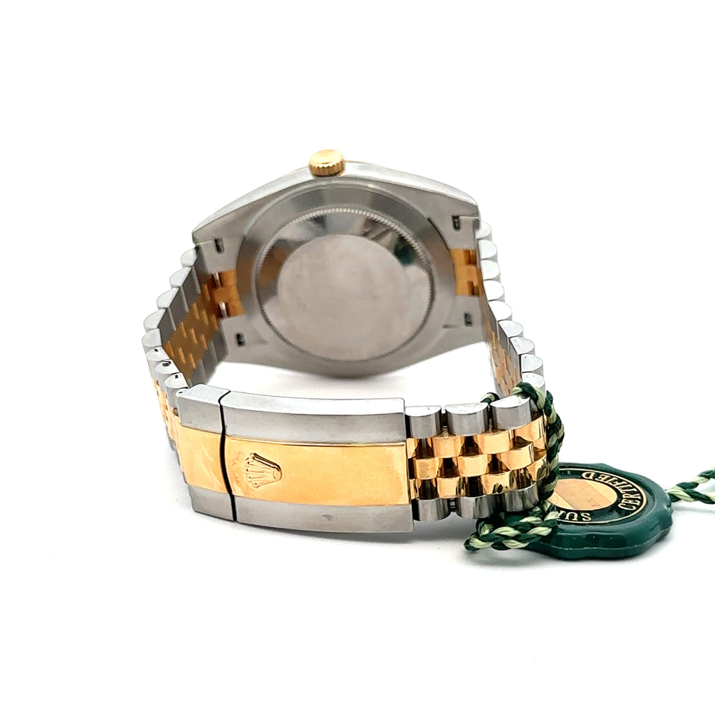 Pre-Owned Rolex Datejust 41mm 2 Tone 18k Yellow Gold Watch 1263331 Fluted Bezel