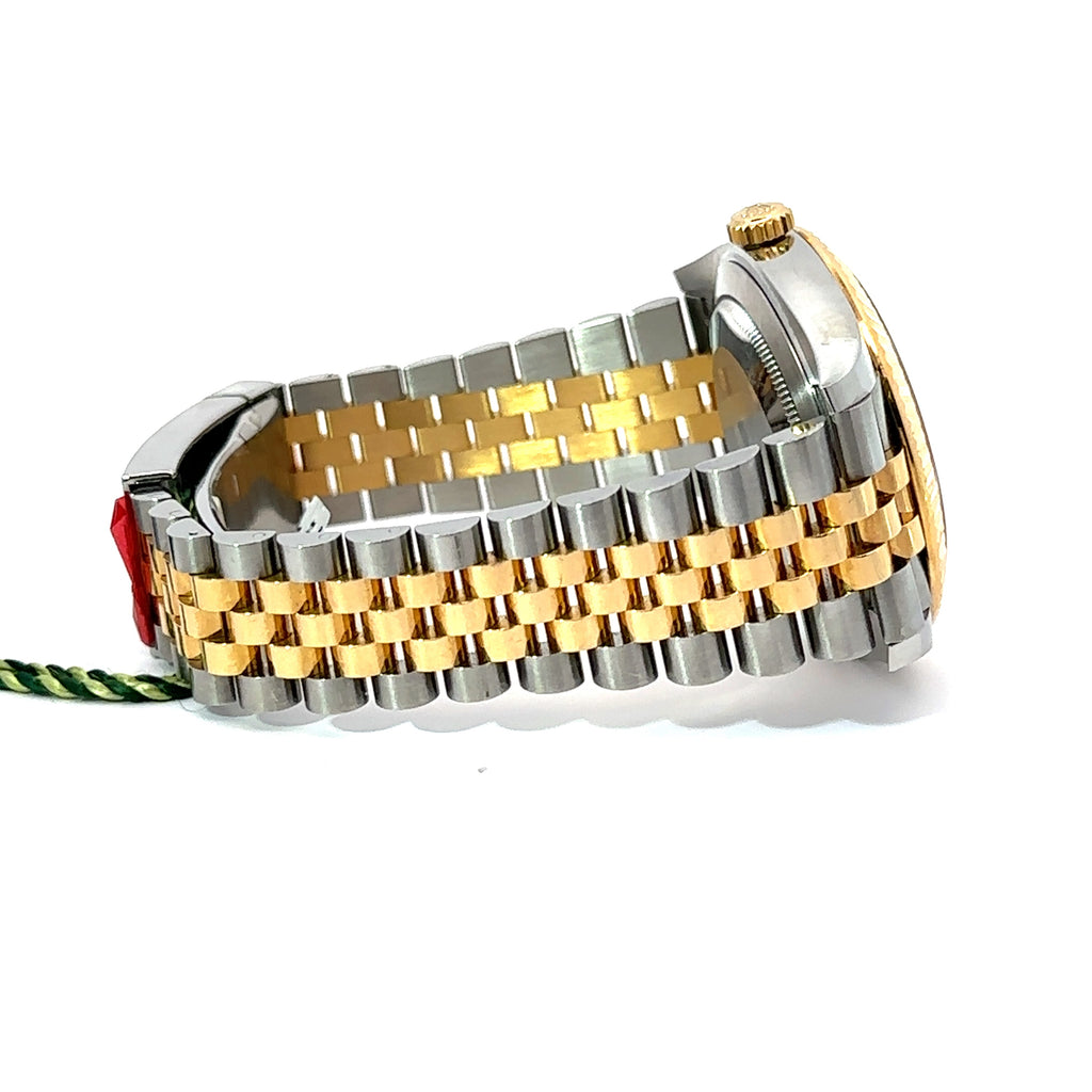 Pre-Owned Rolex Datejust 41mm 2 Tone 18k Yellow Gold Watch 126333 Fluted Bezel