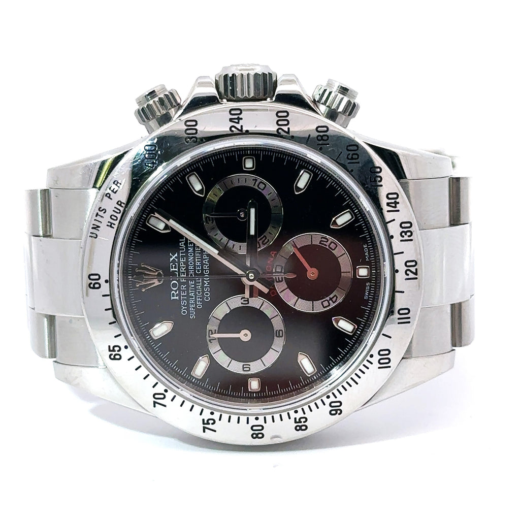 Pre-Owned Rolex Daytona 40mm Stainless Steel Watch 116520, Black Dial, S107340 Philadelphia