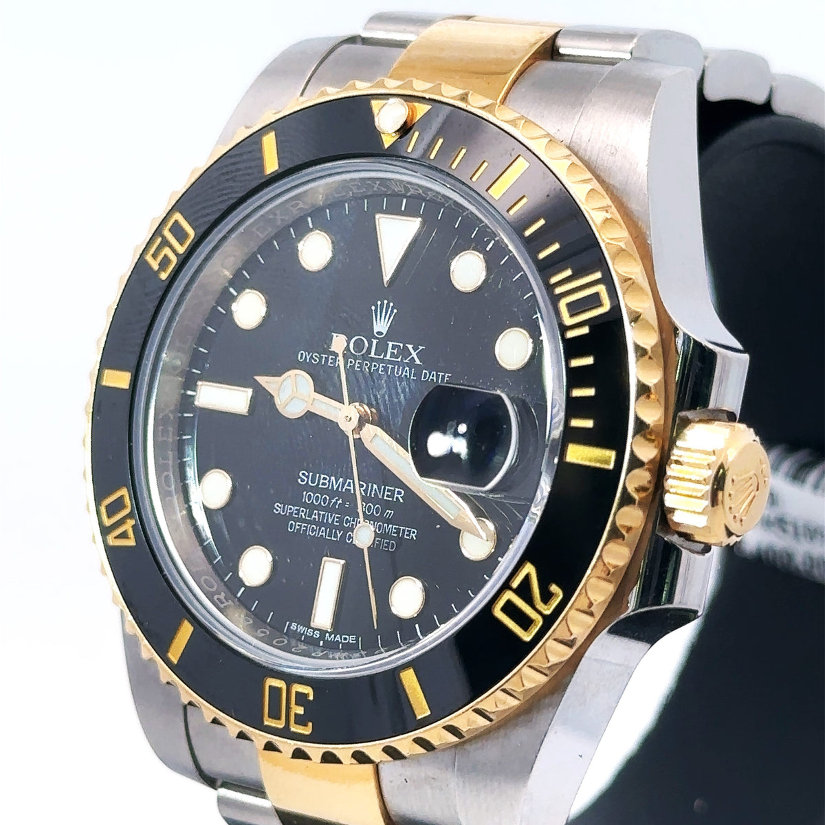 Pre-Owned Rolex Submariner Date 40mm 2 Tone Watch 116613 Ceramic Bezel