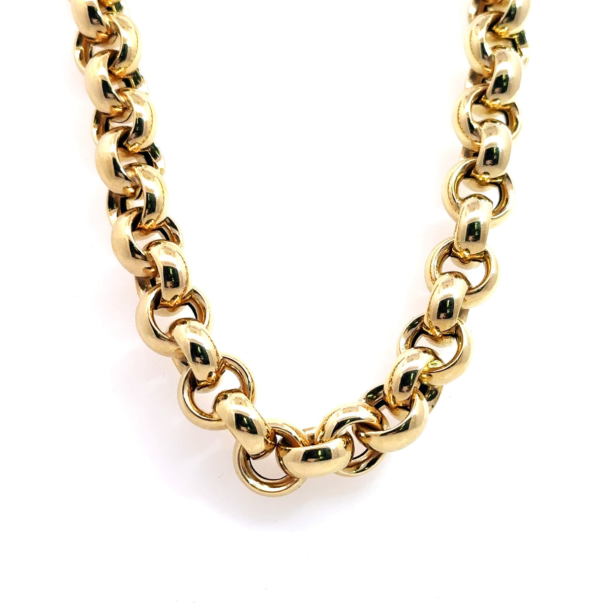 10k Yellow Gold Rollo Style Chain Necklace, 27.5g, 20", S107763