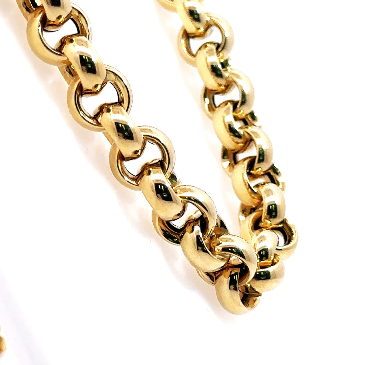 10k Yellow Gold Rollo Style Chain Necklace, 27.5g, 20", S107763