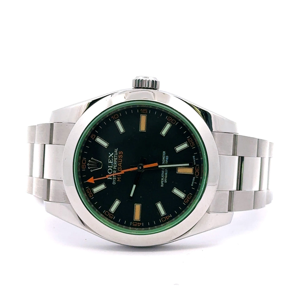 Pre-Owned Rolex Rolex Milgauss Stainless Steel Black Dial, 40mm 116400GV