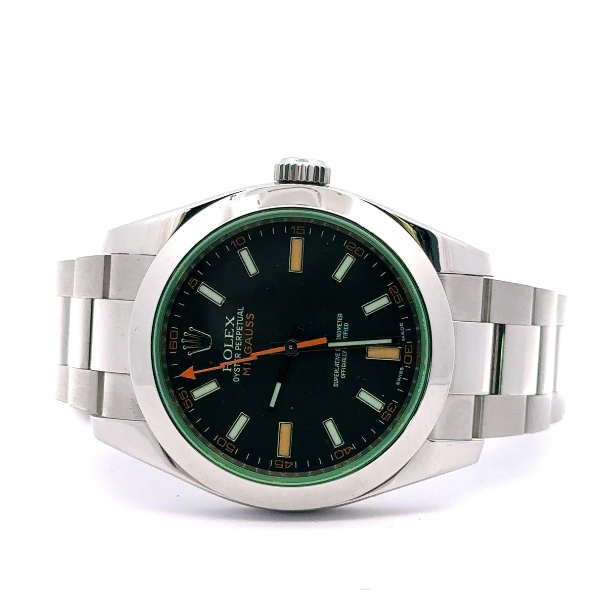 Pre-Owned Rolex Rolex Milgauss Stainless Steel Black Dial, 40mm 116400GV