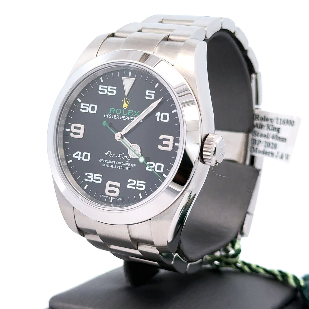 Pre-Owned Rolex Airking 40mm Stainless Steel Watch 116900BK Arabic dial