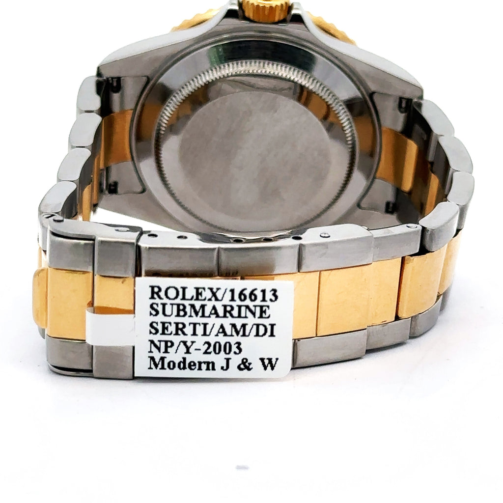 Pre-Owned Rolex Submariner Date 40mm 2 Tone Watch 16613 18k Yellow Gold S107760