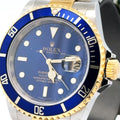 Pre-Owned Rolex Submariner Date 40mm 2 Tone Watch 16613 18k Yellow Gold S107506