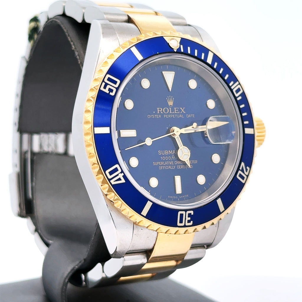 Pre-Owned Rolex Submariner Date 40mm 2 Tone Watch 16613 18k Yellow Gold S107506