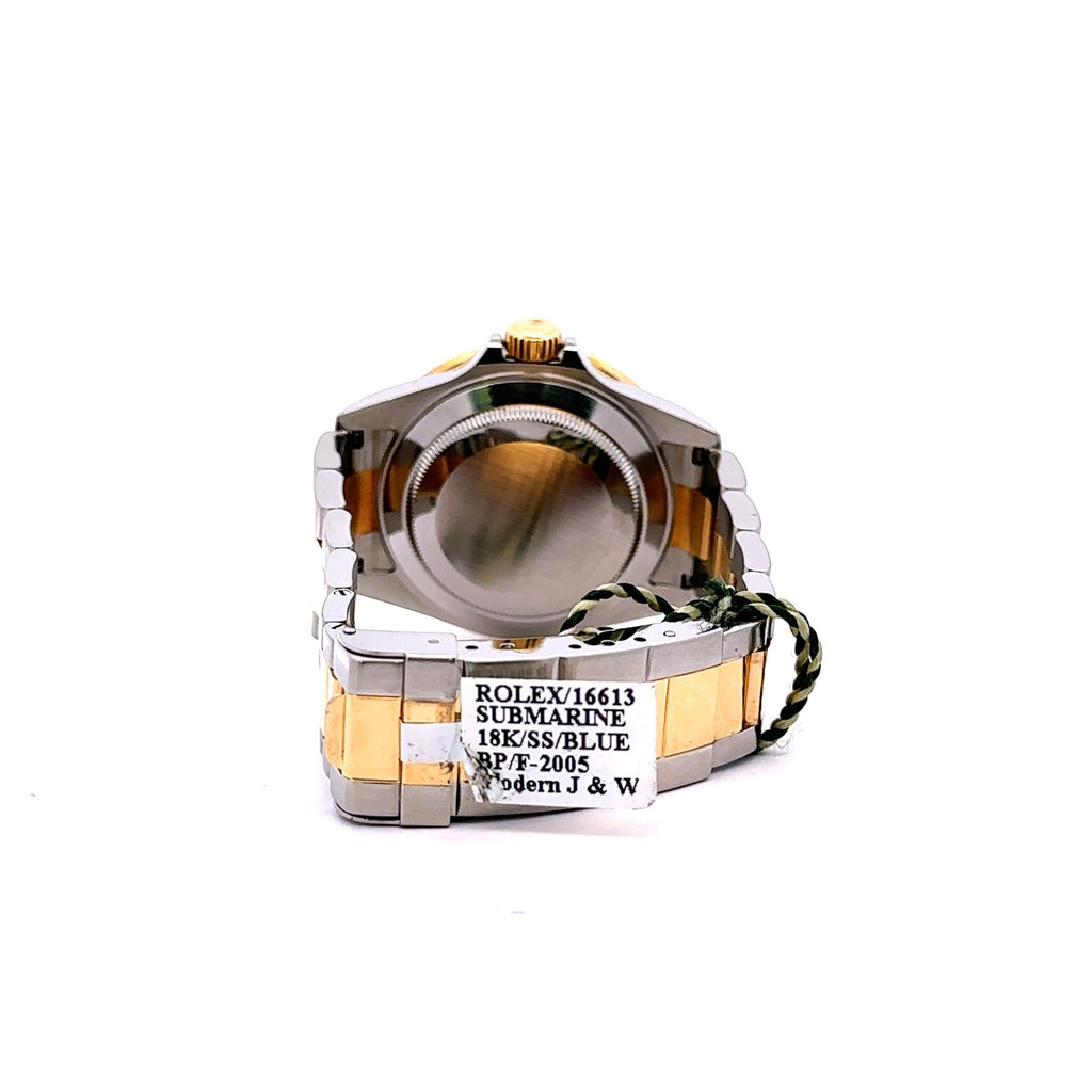 Pre-Owned Rolex Submariner Date 40mm 2 Tone Watch 16613 18k Yellow Gold S107506