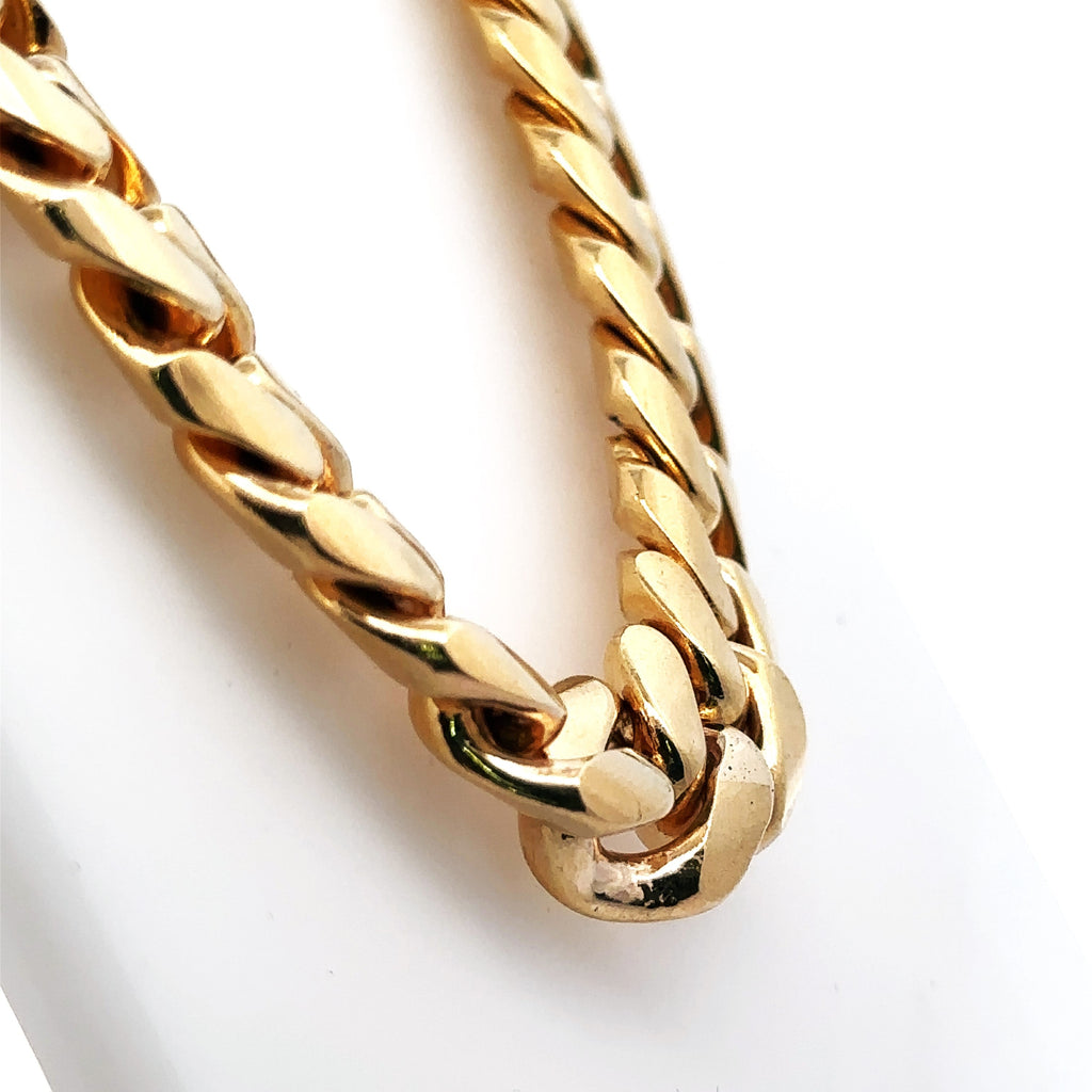 10k Yellow Gold Miami Cuban Link Chain necklace, 30", 402.6g, 15mm, S107809
