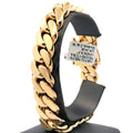 14k Yellow Gold Men's Cuban Link Bracelet,8.5", 129.3g, 13mm S107802