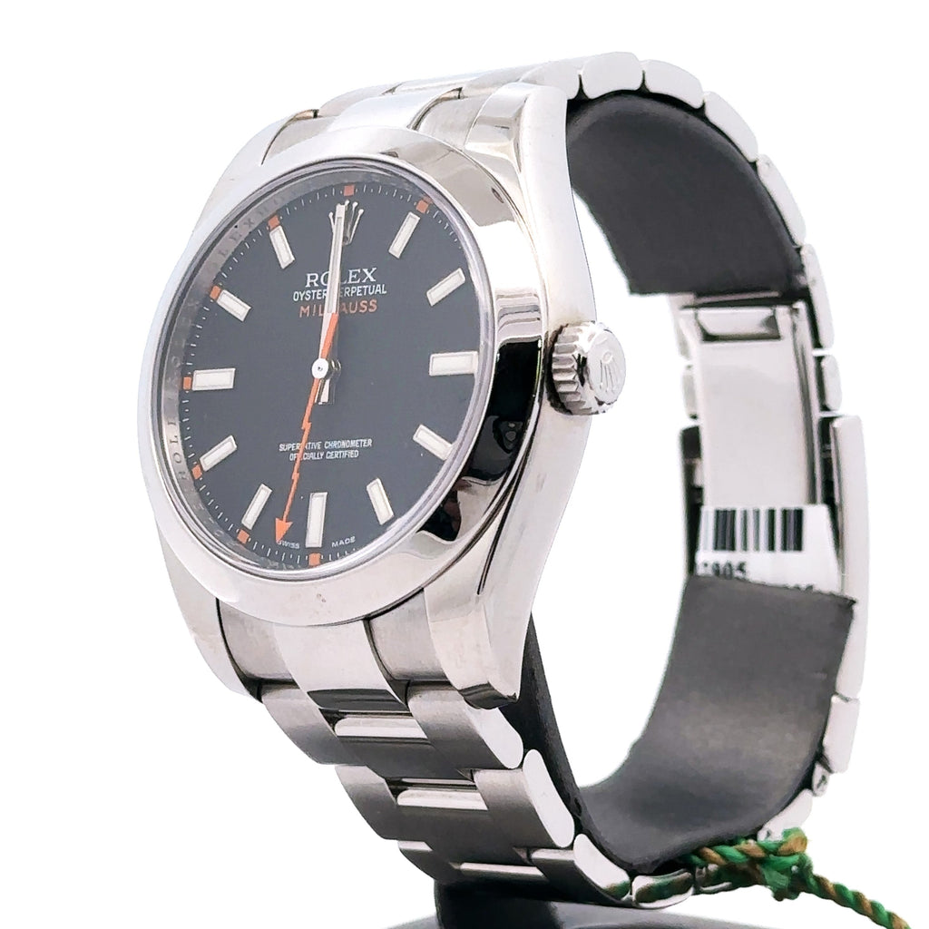 Pre-Owned Rolex Rolex Milgauss Stainless Steel Black Dial, 40mm 116400