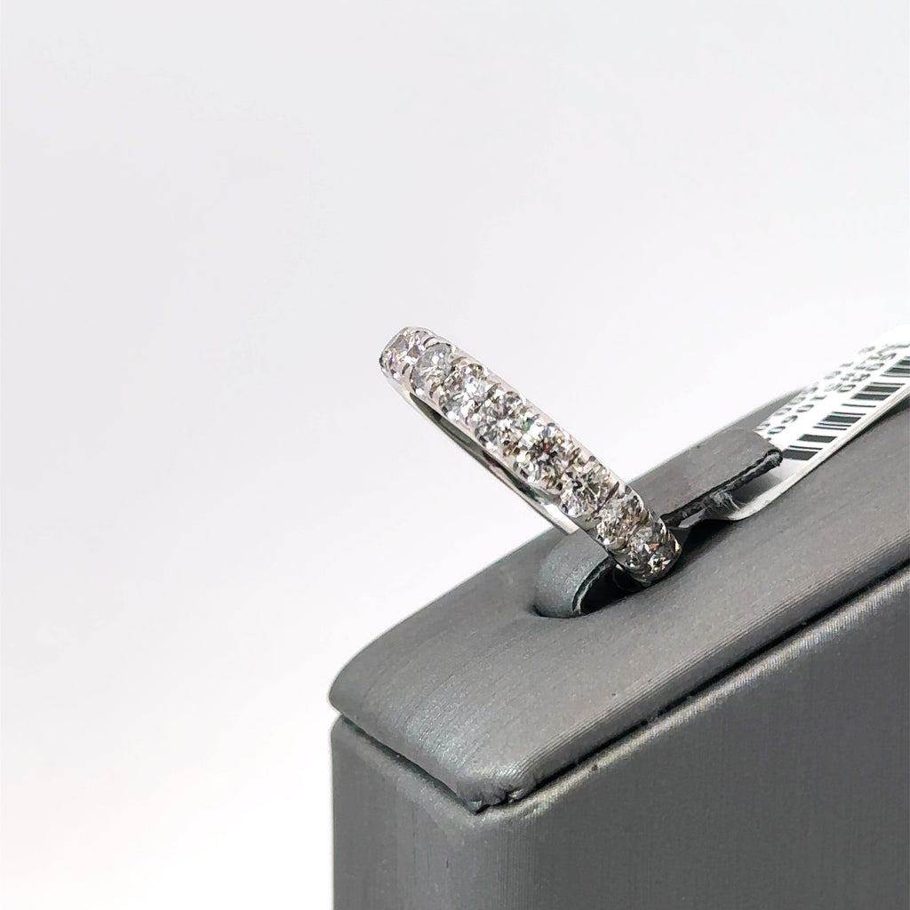 14k White Gold 1.75 CT Diamond Ladies Wedding Band, 4.4G, Size 6.75,  S16080