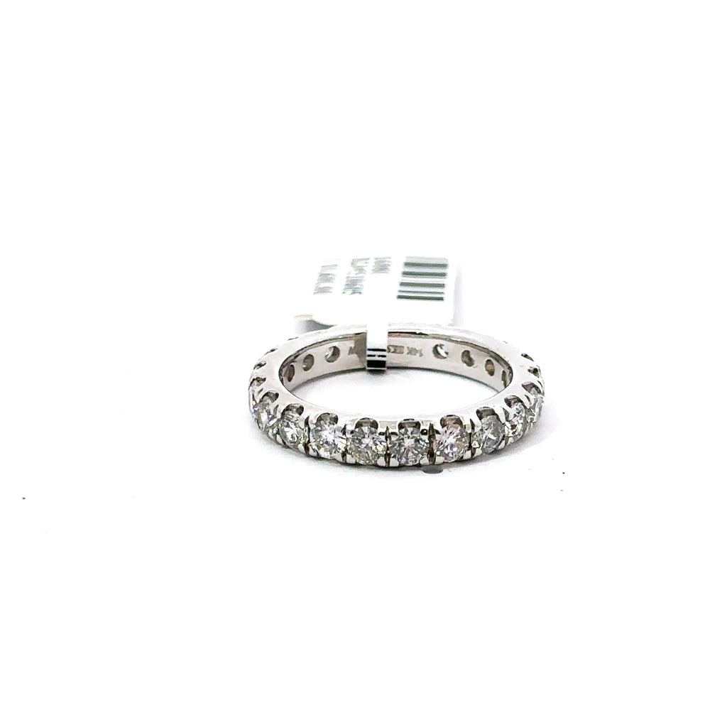 14k White Gold 1.75 CT Diamond Ladies Wedding Band, 4.4G, Size 6.75,  S16080