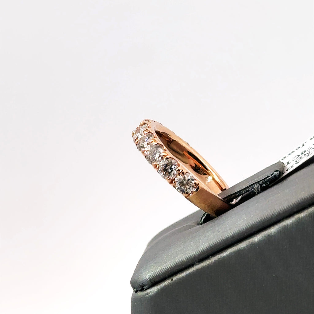 14k Rose Gold 1.50 CT Diamond Ladies Band, 4.3g, Size 7, S16081