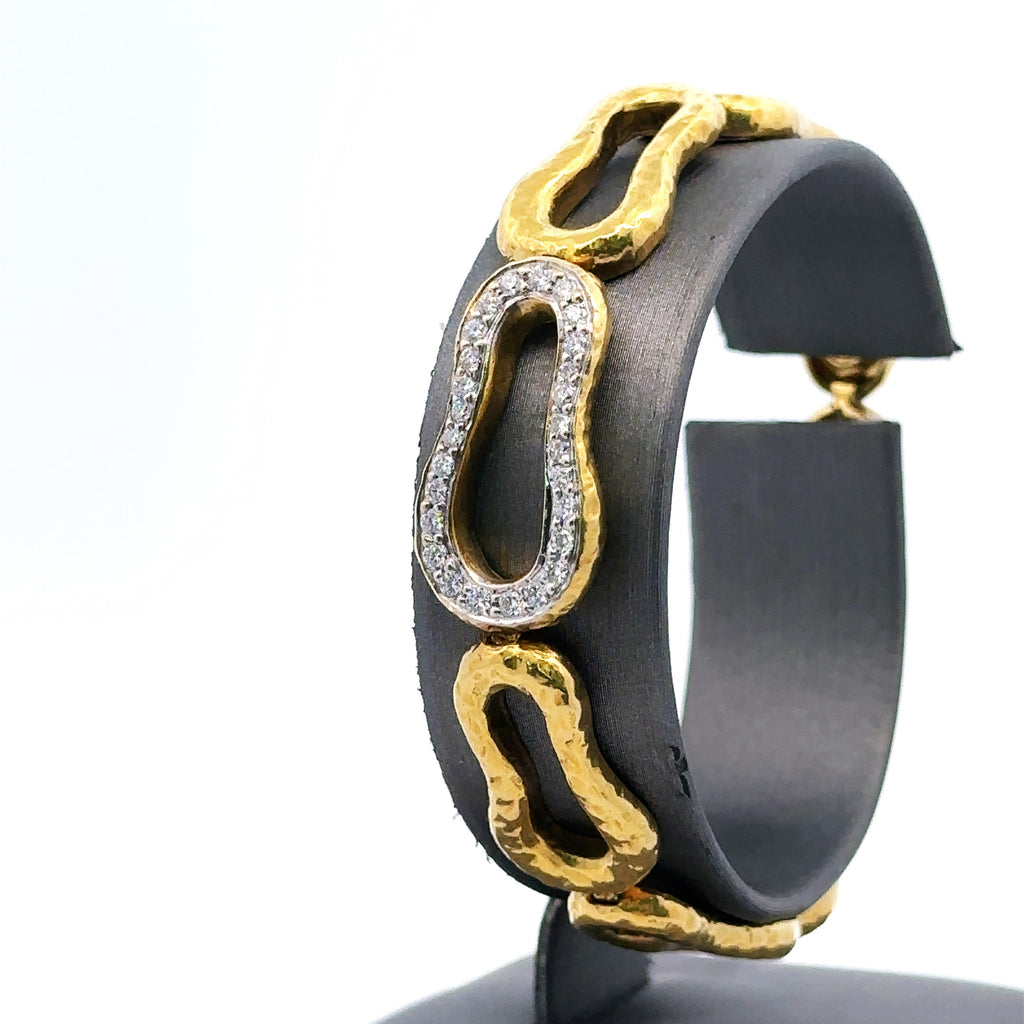 18k Yellow Gold .25CT Diamond Ladies Bracelet, 6.5", S16077