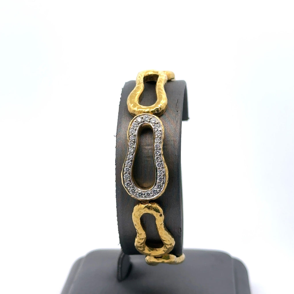 18k Yellow Gold .25CT Diamond Ladies Bracelet, 6.5", S16077