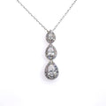 14k White Gold 1.25 CT pear Shape Diamond Pendant Necklace, 3.9gm, 18", S16046