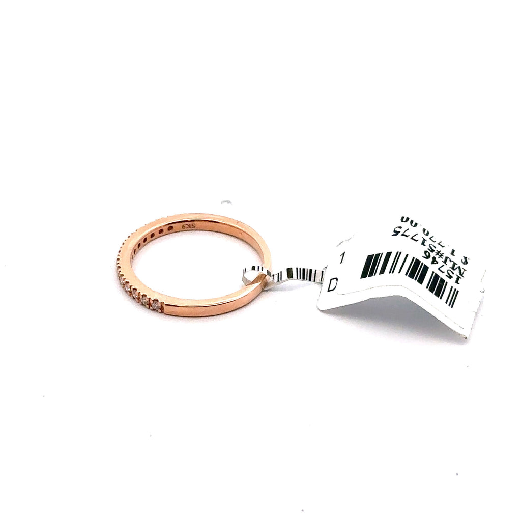 14k Rose Gold .25 CT Diamond Ladies Band, 1.9g, Size 6 S15746