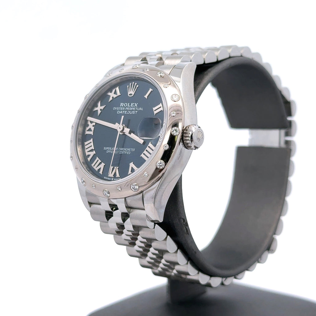 Brand New Rolex Datejust 31mm Oyster Steel Watch 278344RBR, Gold & Diamond Bezel