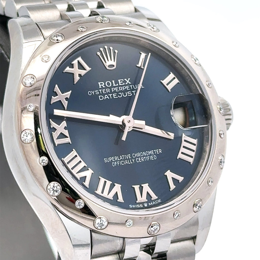Brand New Rolex Datejust 31mm Oyster Steel Watch 278344RBR, Gold & Diamond Bezel