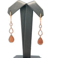 14k Rose Gold 0.40ct Ladies Dangling Earrings, 4.3g, S14366