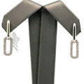 14k White Gold .50CT Diamond paperclip Earrings, 2.8gm, S15501