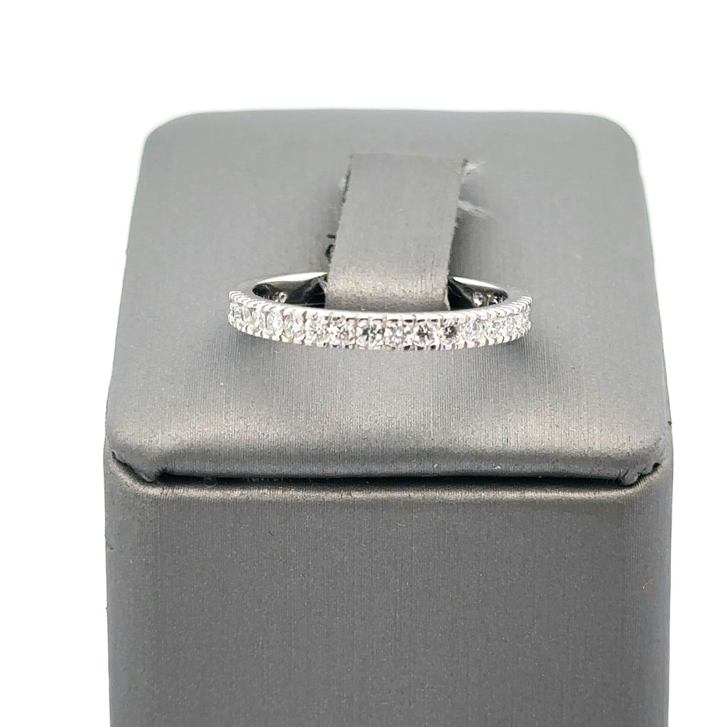 18k White Gold 1.00 CT Diamond Ladies Wedding Band, 3.0G, Size 6.00  S14421