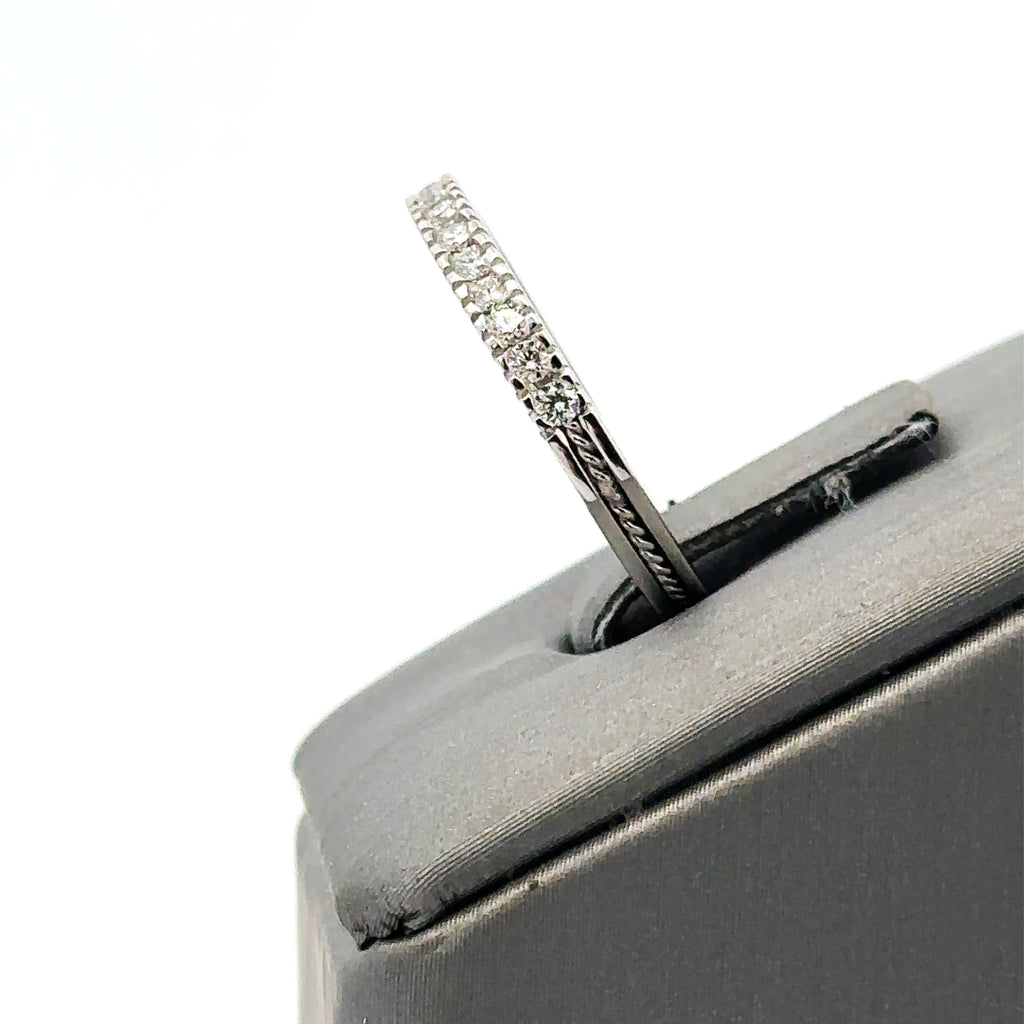 18k White Gold 1.00 CT Diamond Ladies Wedding Band, 3.0G, Size 6.00  S14421