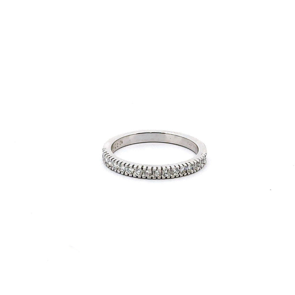 18k White Gold 1.00 CT Diamond Ladies Wedding Band, 3.0G, Size 6.00  S14421