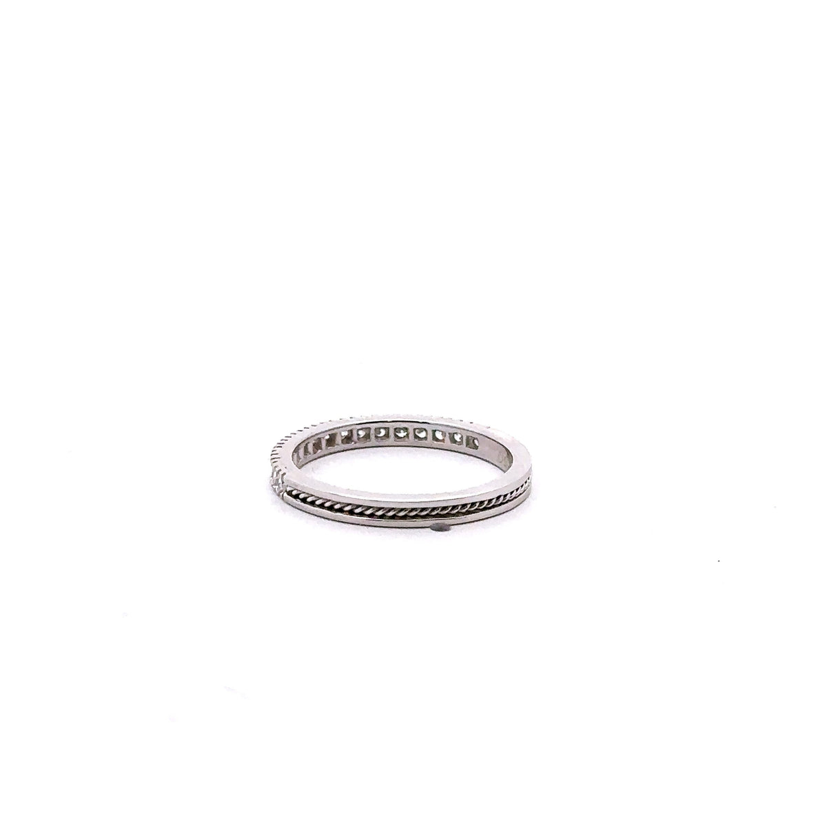 18k White Gold 1.00 CT Diamond Ladies Wedding Band, 3.0G, Size 6.00  S14421