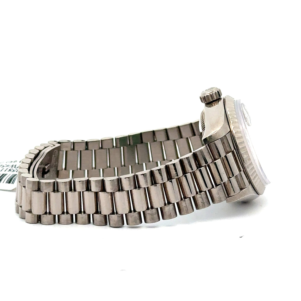 Pre-Owned Rolex Datejust Presidential 2mm 18k white Gold Watch 79179
