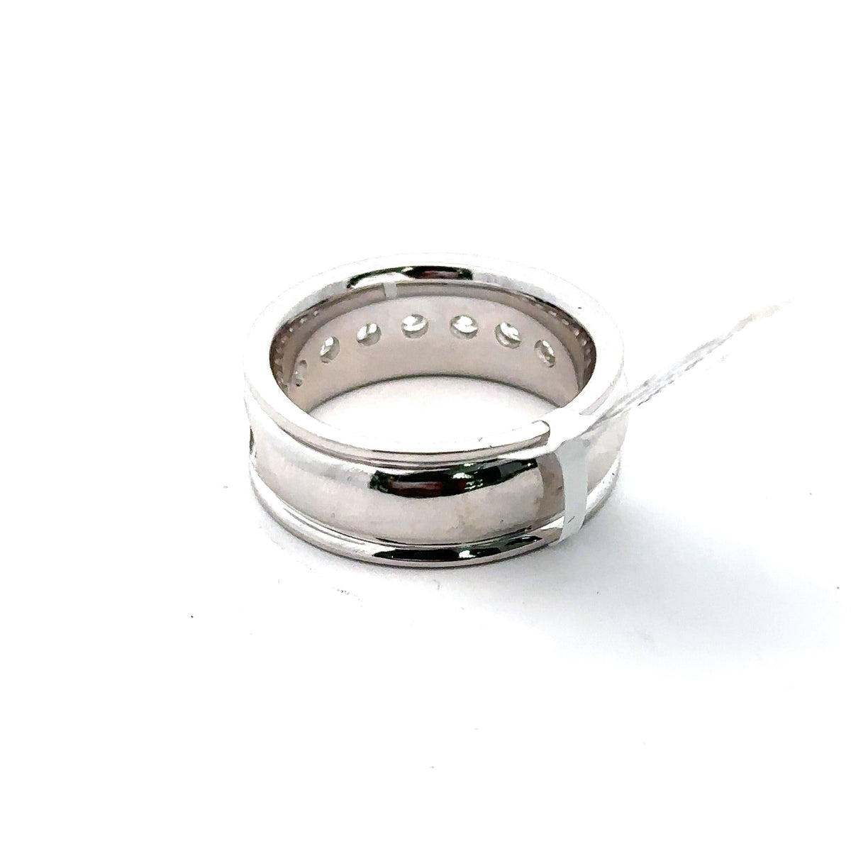 14k White Gold 1.80cT Diamond Men's Wedding Band, 16.7g, Size 10.50, S107955