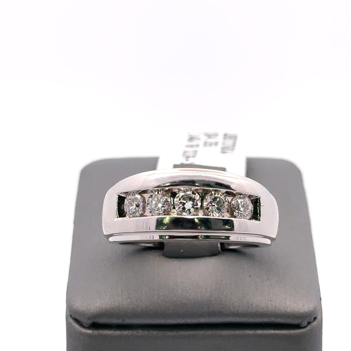 14k White Gold 1.00CT Diamond Men's Wedding Band, 10.6g, Size 10.25, S107952