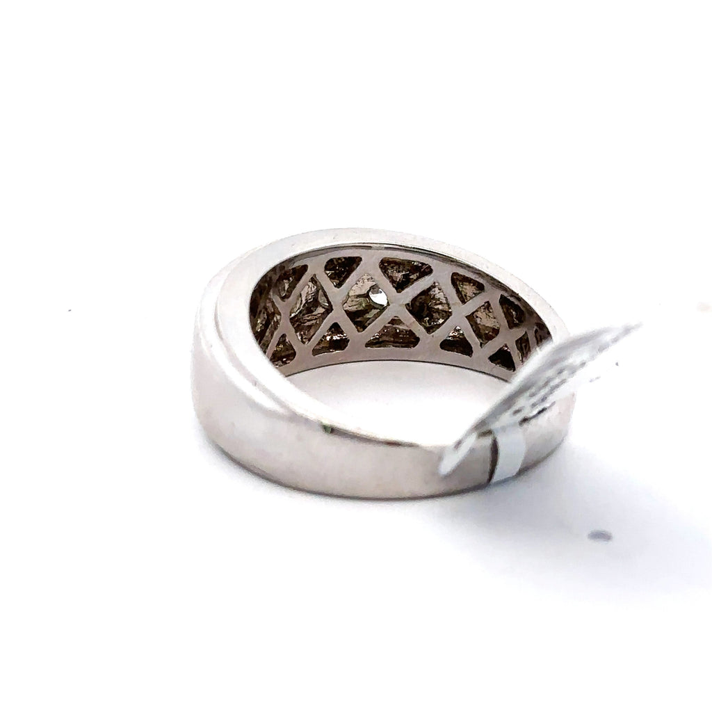 14k White Gold 1.00CT Diamond Men's Wedding Band, 10.6g, Size 10.25, S107952