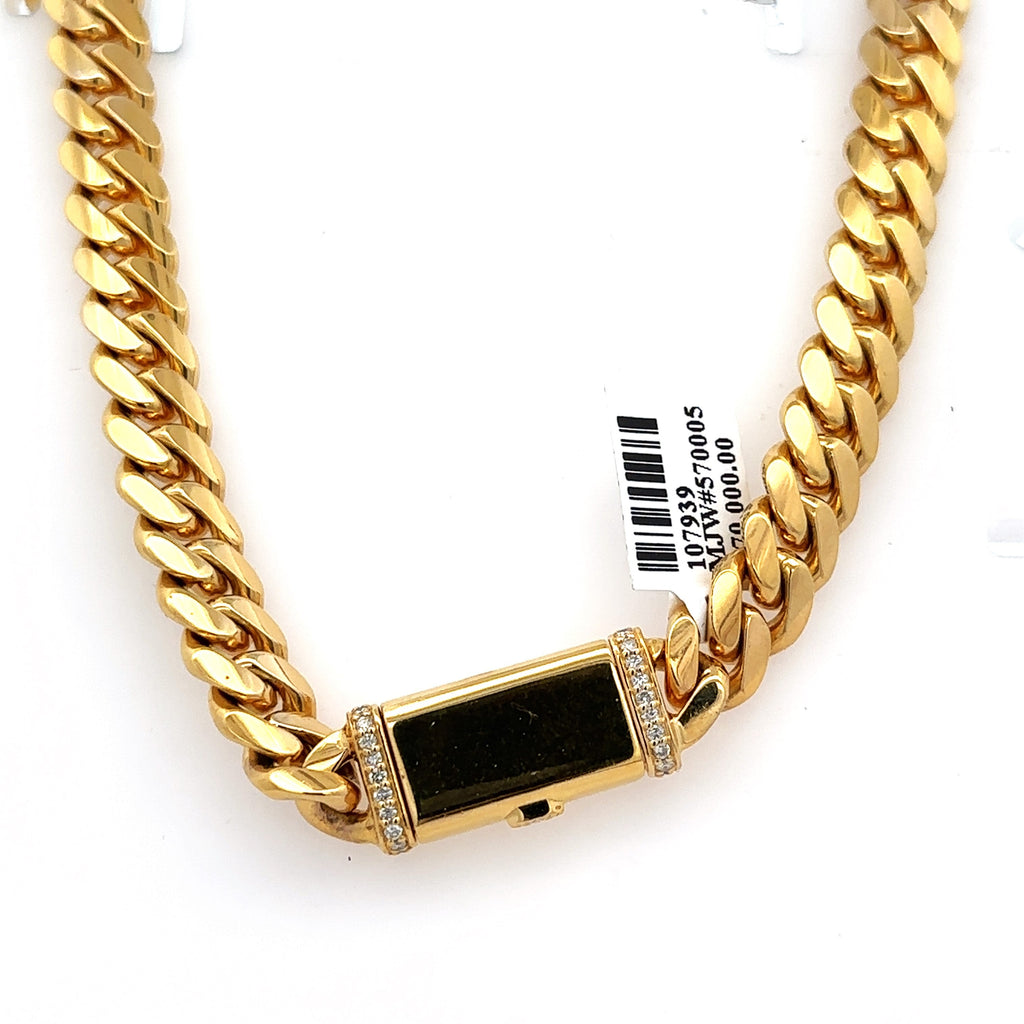 14k Yellow Gold Miami Cuban Men's Chain, 160.0gm, 24", 9mm, S107939