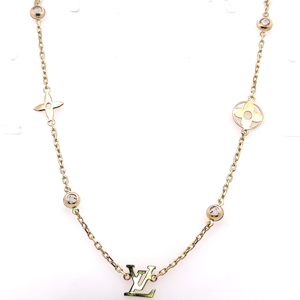 14K Yellow Gold Ladies Designer Logo Style Necklace, 13.3G, 30', S107982