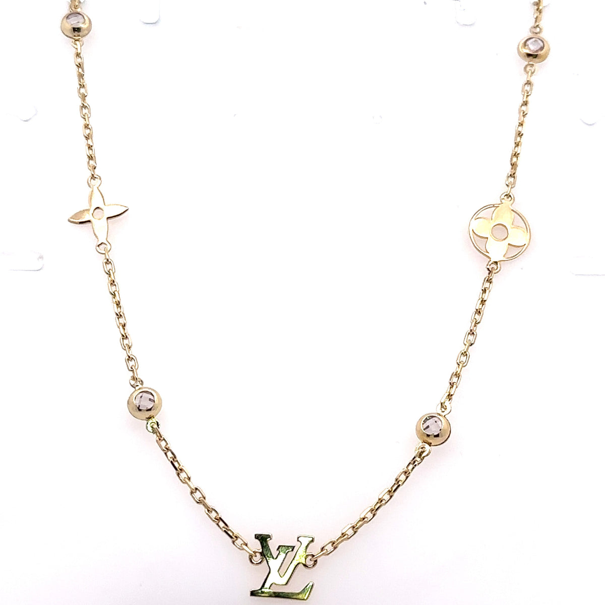 14K Yellow Gold Ladies Designer Logo Style Necklace, 13.3G, 30', S107982
