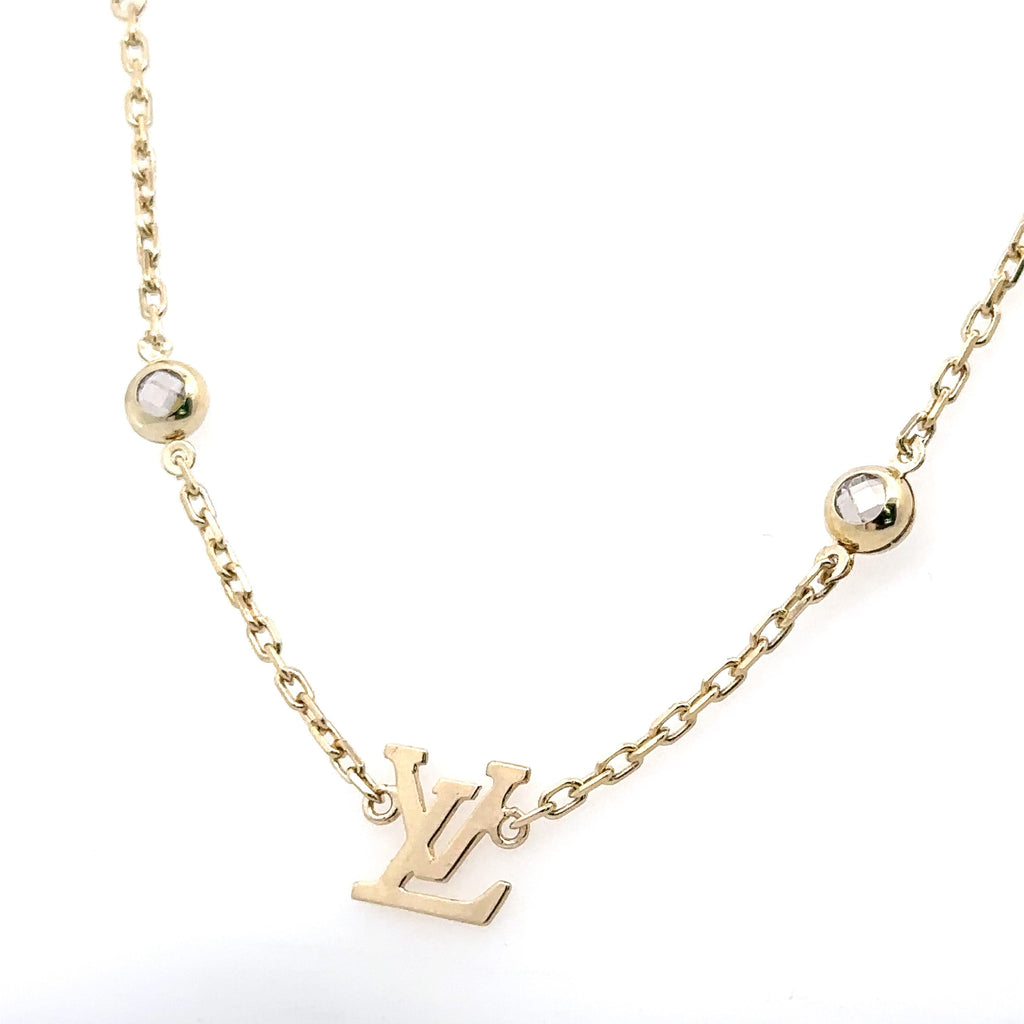 14K Yellow Gold Ladies Designer Logo Style Necklace, 13.3G, 30', S107982