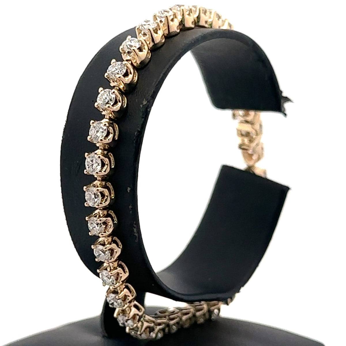 14k Yellow Gold 6.00 CT Diamond Tennis Bracelet, 7.25", 14.5g, S107987
