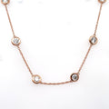 14k Rose Gold 5.50 CT Lab Grown Diamond By The Yard Necklace, 8.1g, 17", S107966