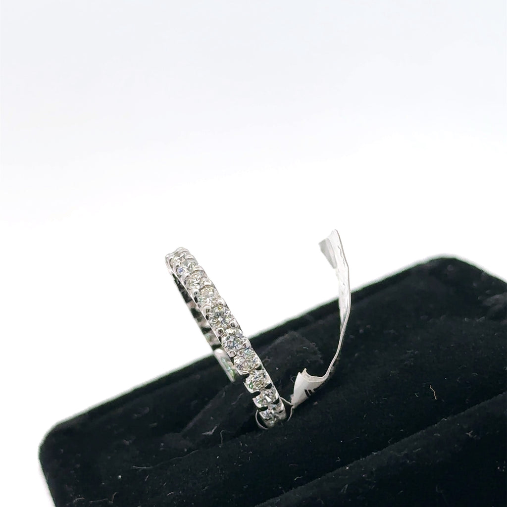 14k White Gold 1.85 CT Diamond Eternity Ladies Wedding Band Size 5.75,  S105862